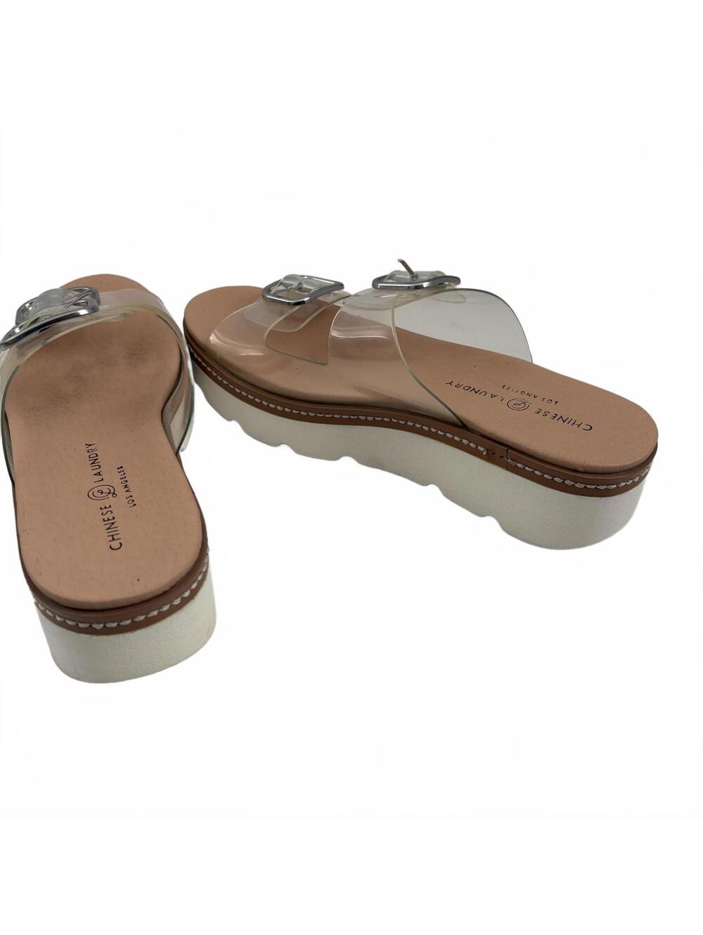 Chinese Laundry | Surfs Up Clear Strap Buckle Platform Slip On Sandal Size 10 - Picture 9 of 9
